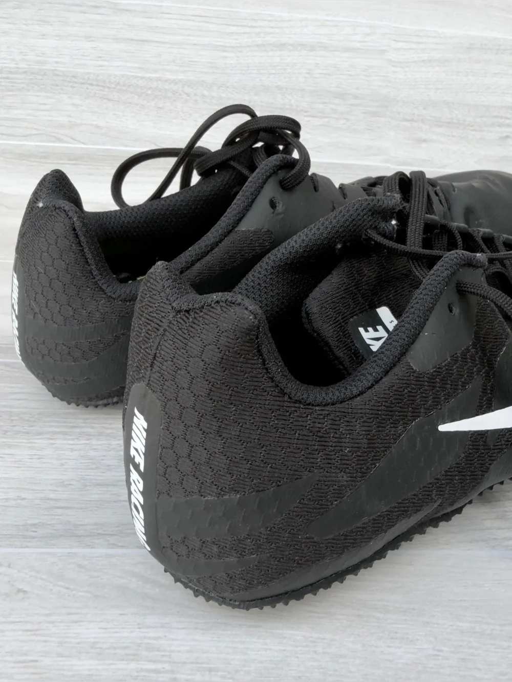 Nike Zoom Rival S Track Spikes Men’s 9.5 Black White Sprint Shoes w/ Bag